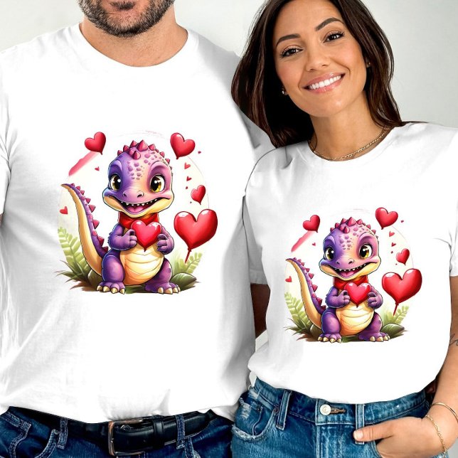 Niedlicher Valentindrache Adorable Lovethemed Drac T-Shirt (Von Creator hochgeladen)