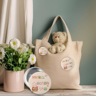 Niedlicher Valentinsknopf   Denken Sie über Sie na Button