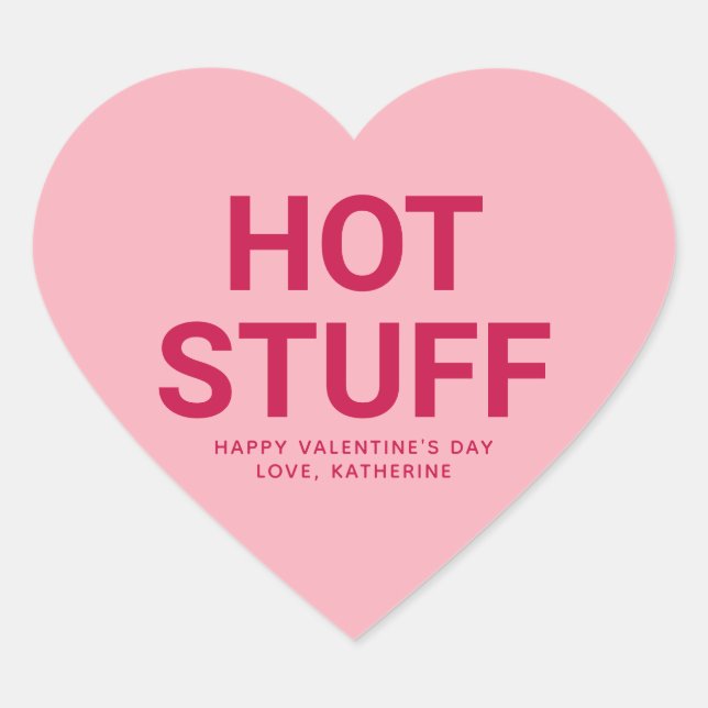 Niedlicher Valentinstag-Abend-Spaß Herz-Aufkleber (Vorderseite)