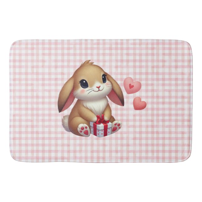 Niedlicher Valentinstag Badematte (Vorderseite)