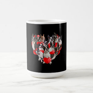 Niedlicher Valentinstag Boston Terrier Dog Welpe Kaffeetasse