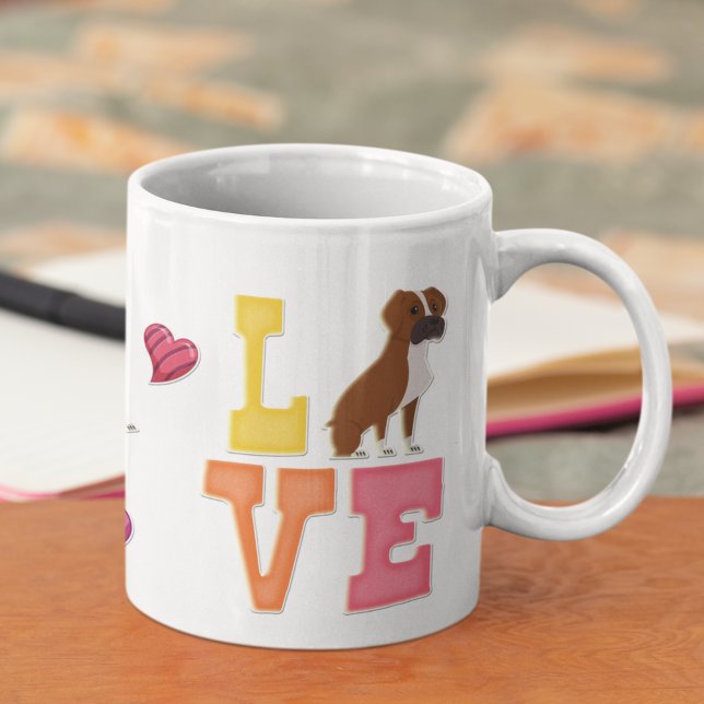 Niedlicher Valentinstag Boxer Lover Geschenk Kaffeetasse (Von Creator hochgeladen)