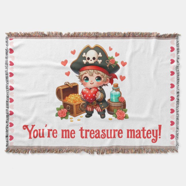 Niedlicher Valentinstag Decke (Vorderseite)