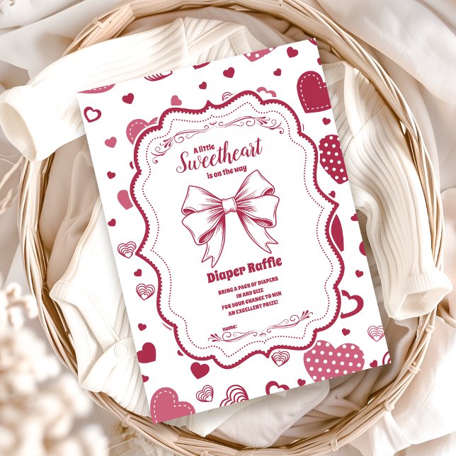 Niedlicher Valentinstag Diapper Raffle Begleitkarte (Von Creator hochgeladen)