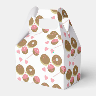 Niedlicher Valentinstag Donut und Kuchen Pop Rosa Geschenkschachtel