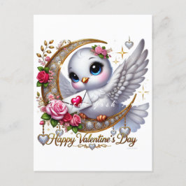 Niedlicher Valentinstag Dove Holiday Postkarte