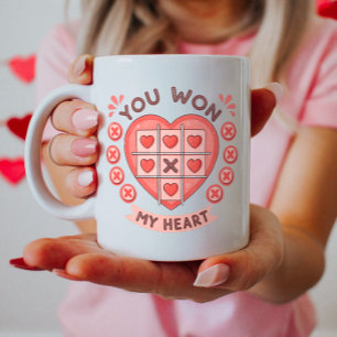 Niedlicher Valentinstag Du gewinnst mein Herz Kaffeetasse