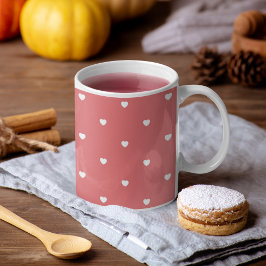 Niedlicher Valentinstag dutzende rosa Herzen Kaffeetasse