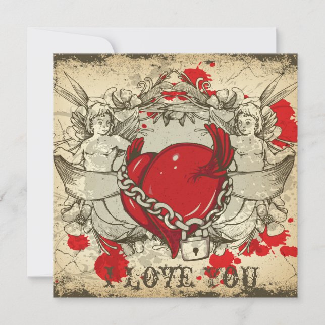 Niedlicher Valentinstag Feiertagskarte (Vorderseite)