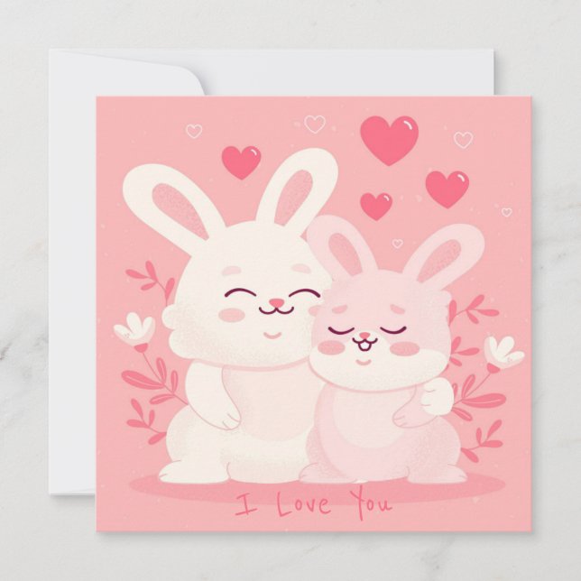 Niedlicher Valentinstag Feiertagskarte (Vorderseite)