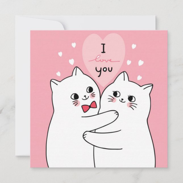 Niedlicher Valentinstag Feiertagskarte (Vorderseite)