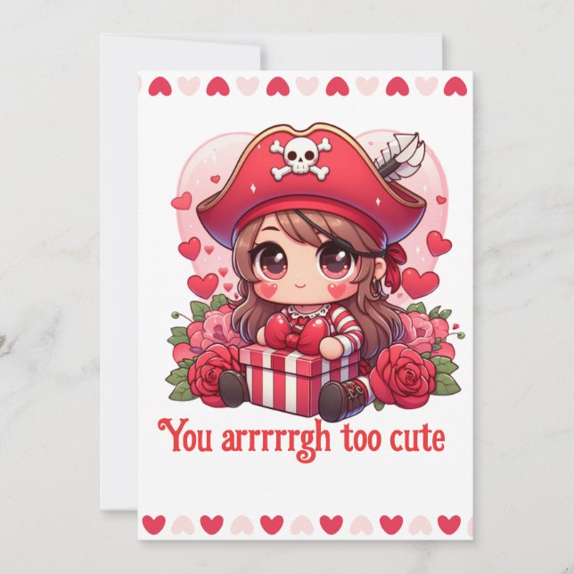 Niedlicher Valentinstag Feiertagskarte (Vorderseite)