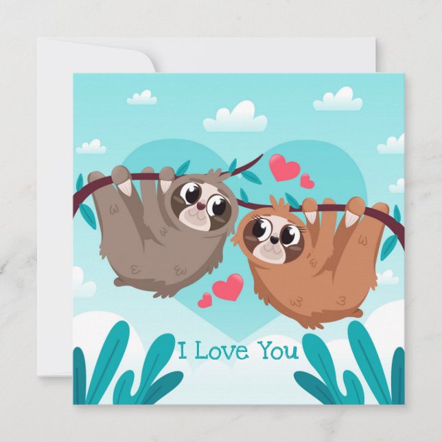 Niedlicher Valentinstag Feiertagskarte (Vorderseite)