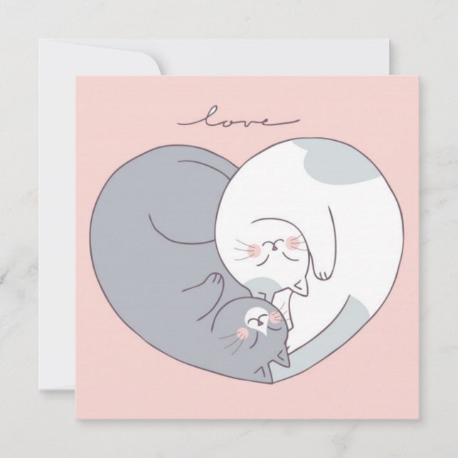 Niedlicher Valentinstag Feiertagskarte (Vorderseite)