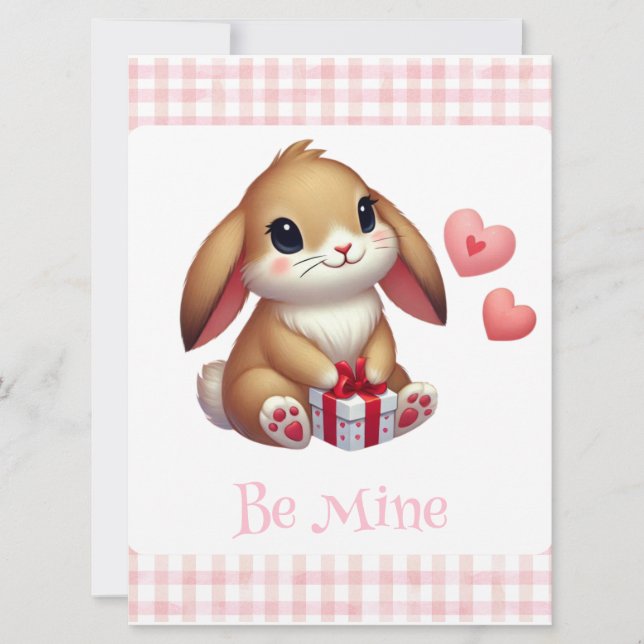 Niedlicher Valentinstag Feiertagskarte (Vorderseite)