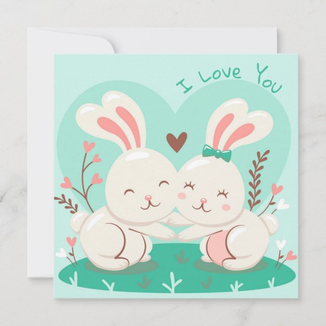 Niedlicher Valentinstag Feiertagskarte (Vorderseite)