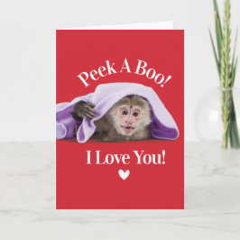 Niedlicher Valentinstag Flüchtige Blick A Boo I Li Feiertagskarte