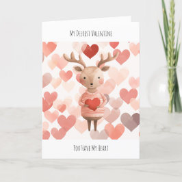 Niedlicher Valentinstag geklappt & bearbeitbar, Hi Feiertagskarte