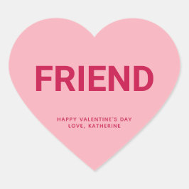 Niedlicher Valentinstag Herz-Aufkleber