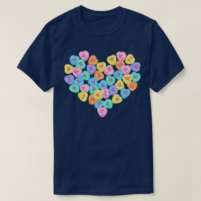 Niedlicher Valentinstag Herzklopfen Valentine Lieb T-Shirt (Design vorne)