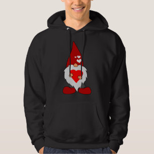 Niedlicher Valentinstag Holiday Gnome mit roter Li Hoodie
