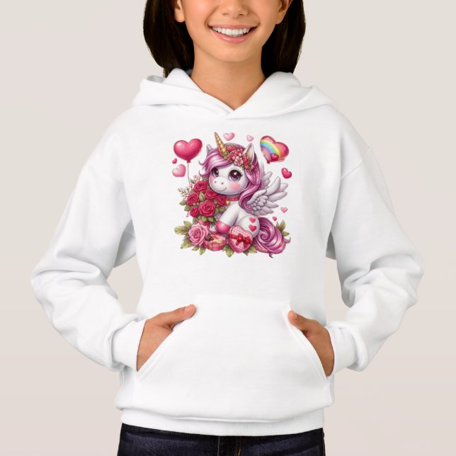 Niedlicher Valentinstag Hoodie (Vorderseite)