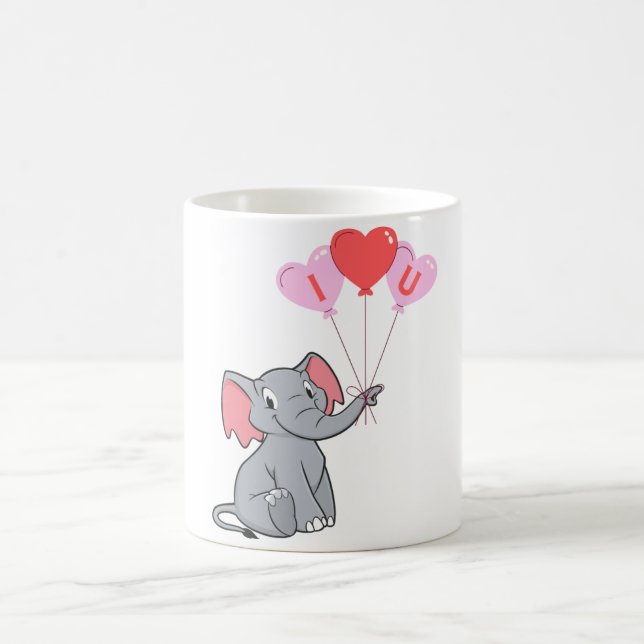 niedlicher Valentinstag I Liebe Herz Kaffeetasse (Mittel)