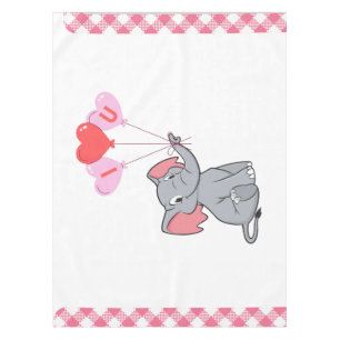 niedlicher Valentinstag I Liebe Herz Tischdecke