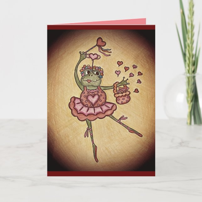 Niedlicher Valentinstag Karte (Vorderseite)