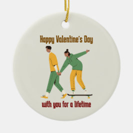 Niedlicher Valentinstag Keramik Ornament