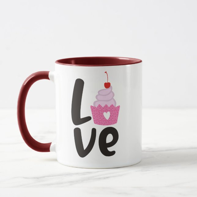 Niedlicher Valentinstag Kirschkraut Kaffee Tasse (Links)