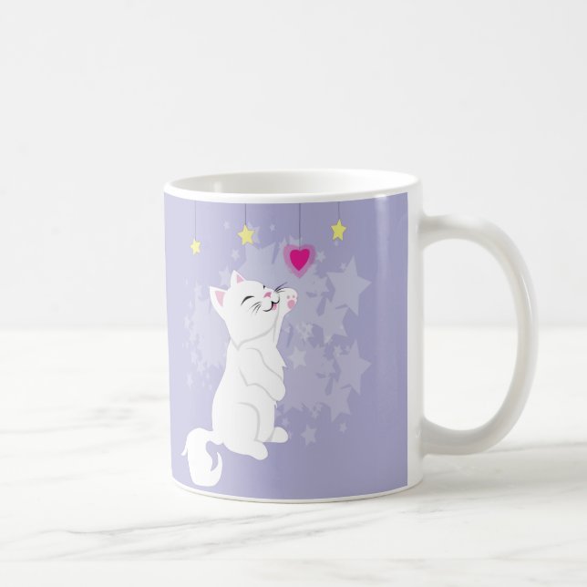 Niedlicher Valentinstag Kitty Kaffeetasse (Rechts)