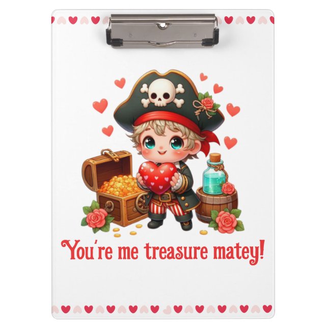 Niedlicher Valentinstag Klemmbrett (Vorderseite)