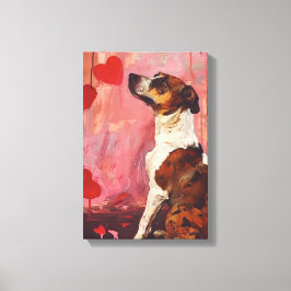 Niedlicher Valentinstag Leinwanddruck