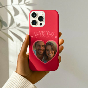 Niedlicher Valentinstag 'LIEBE YOU' & Custom Foto Case-Mate iPhone Hülle