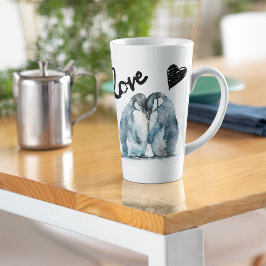 Niedlicher Valentinstag mit Pinguin-Liebe Milchtasse