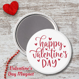 Niedlicher Valentinstag mit roten Herzen Magnet