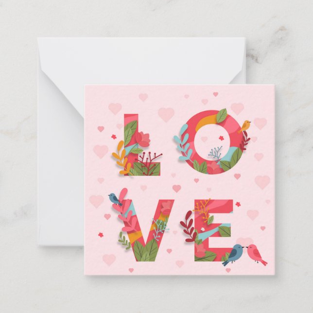 Niedlicher Valentinstag Mitteilungskarte (Vorderseite)