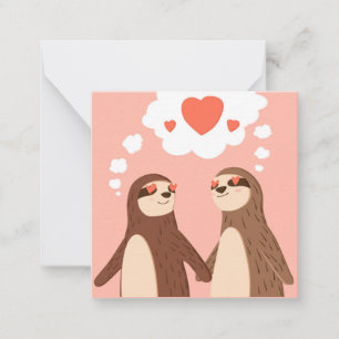 Niedlicher Valentinstag Mitteilungskarte