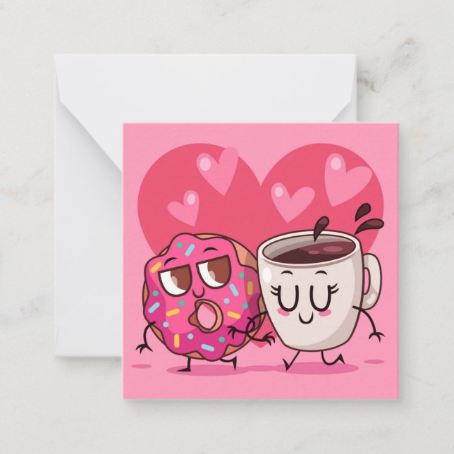 Niedlicher Valentinstag Mitteilungskarte (Vorderseite)