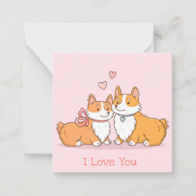 Niedlicher Valentinstag Mitteilungskarte (Vorderseite)