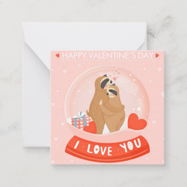 Niedlicher Valentinstag Mitteilungskarte (Vorderseite)