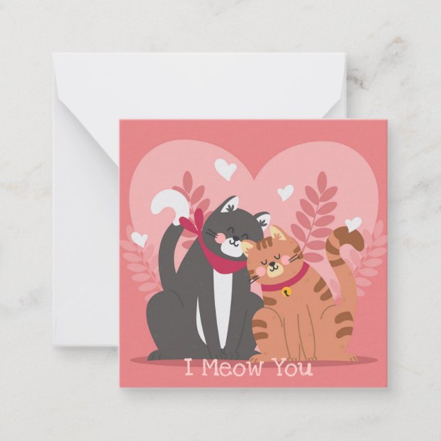 Niedlicher Valentinstag Mitteilungskarte (Vorderseite)