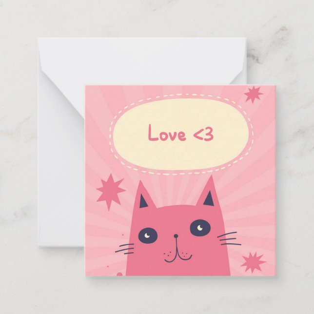 Niedlicher Valentinstag Mitteilungskarte (Vorderseite)