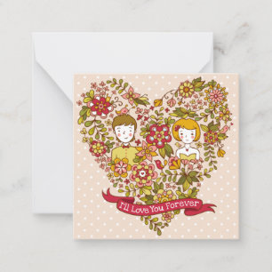 Niedlicher Valentinstag Mitteilungskarte