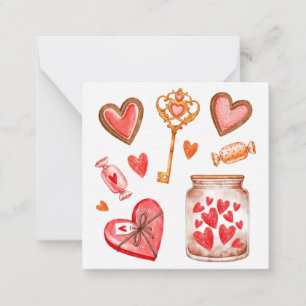 Niedlicher Valentinstag Mitteilungskarte