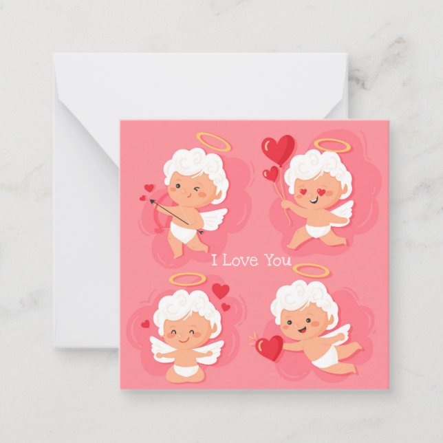 Niedlicher Valentinstag Mitteilungskarte (Vorderseite)
