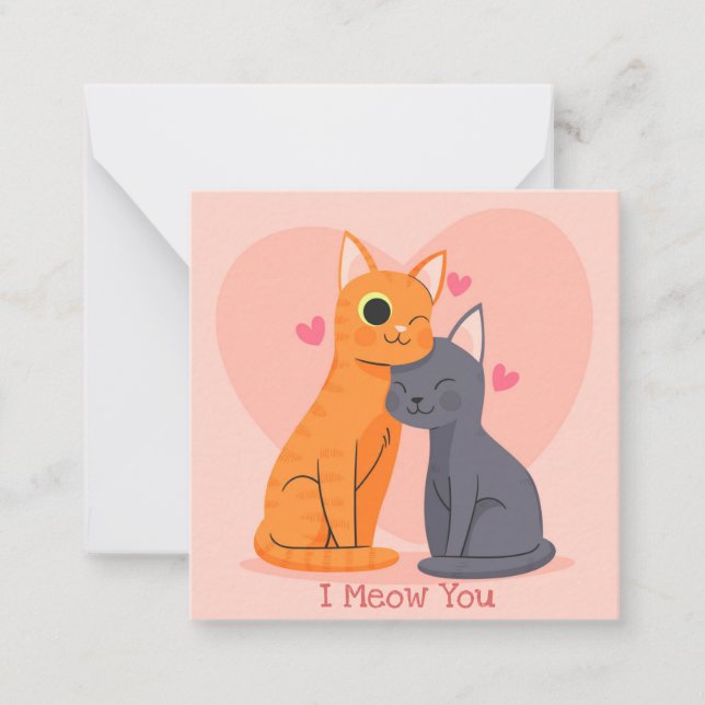 Niedlicher Valentinstag Mitteilungskarte (Vorderseite)