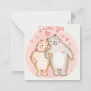 Niedlicher Valentinstag Mitteilungskarte