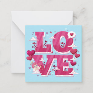Niedlicher Valentinstag Mitteilungskarte